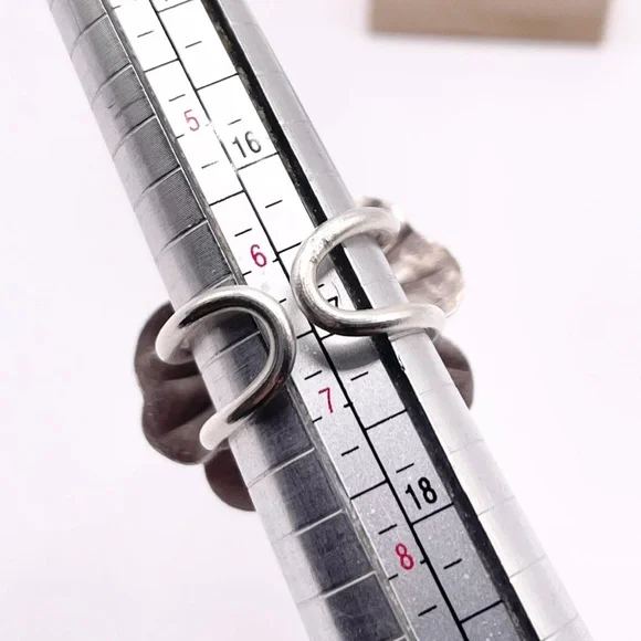 Size 6.5 Vintage 3D Flower 925 Sterling Silver Ring - Picture 6 of 8